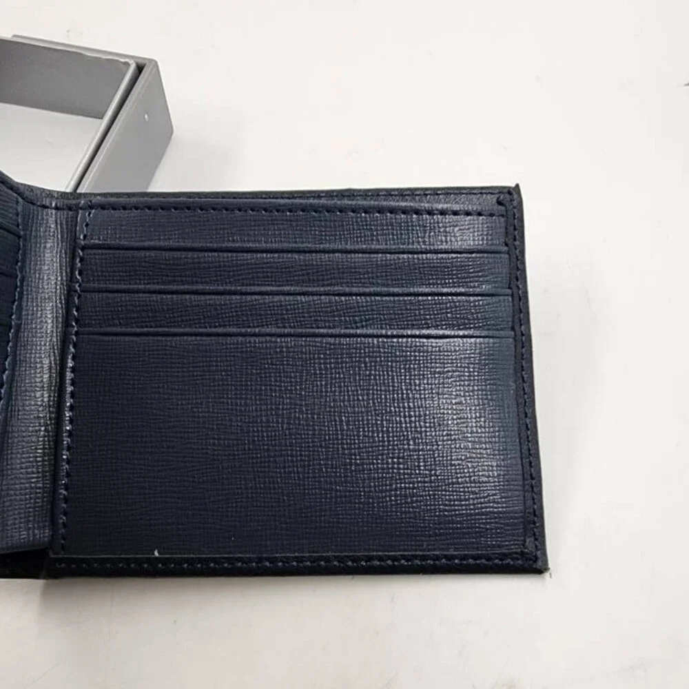 Perry Ellis Portfolio Saffiano Pebble Bifold Wallet Men's One Size - Black